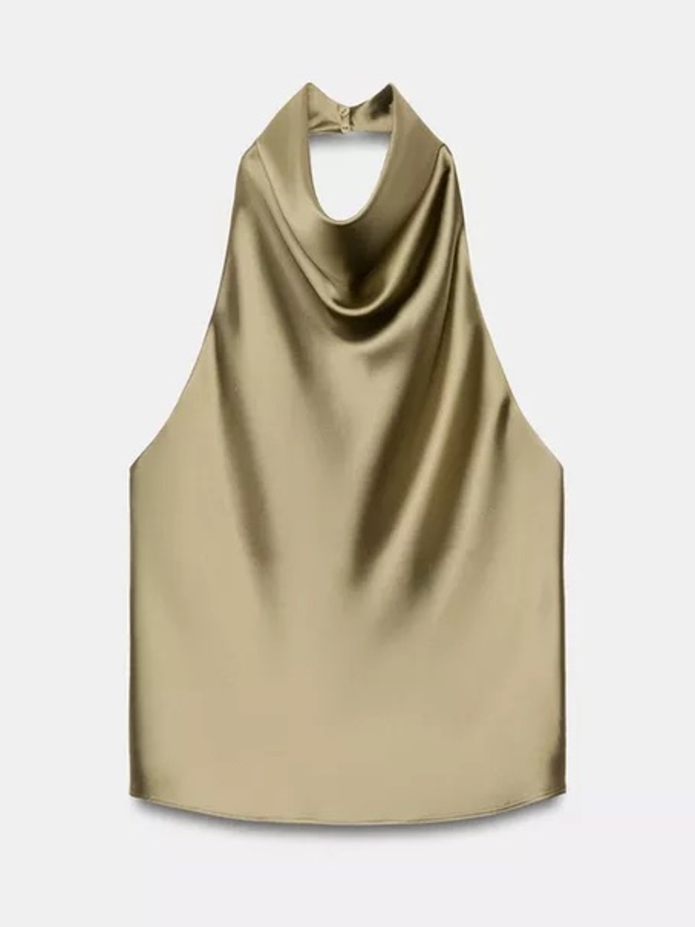 ZARA SATIN EFFECT HALTER TOP